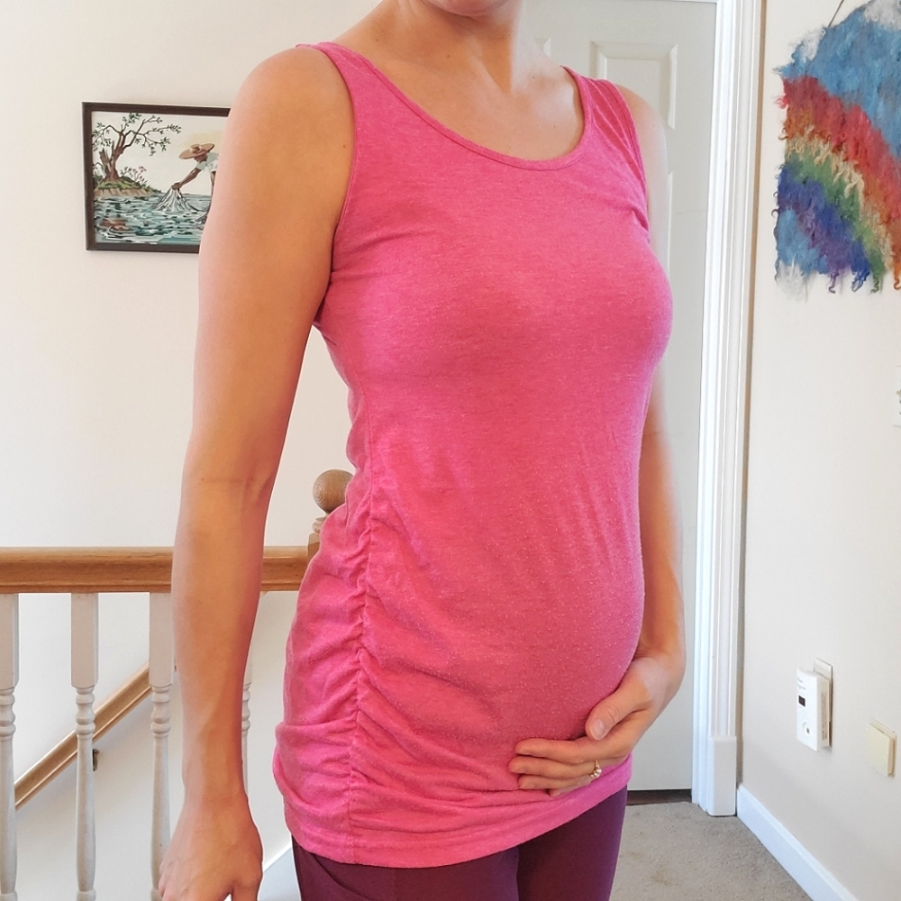 Pink maternity tank